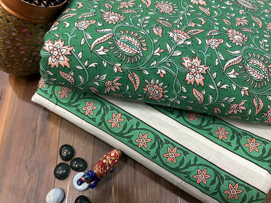 Cotton Printed Two Pc Fabric Set