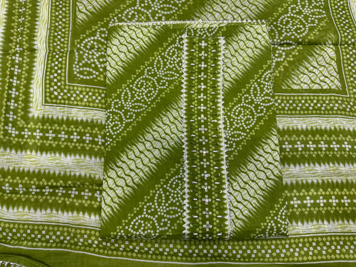 Cotton Embroidery Suit with Cotton Dupatta