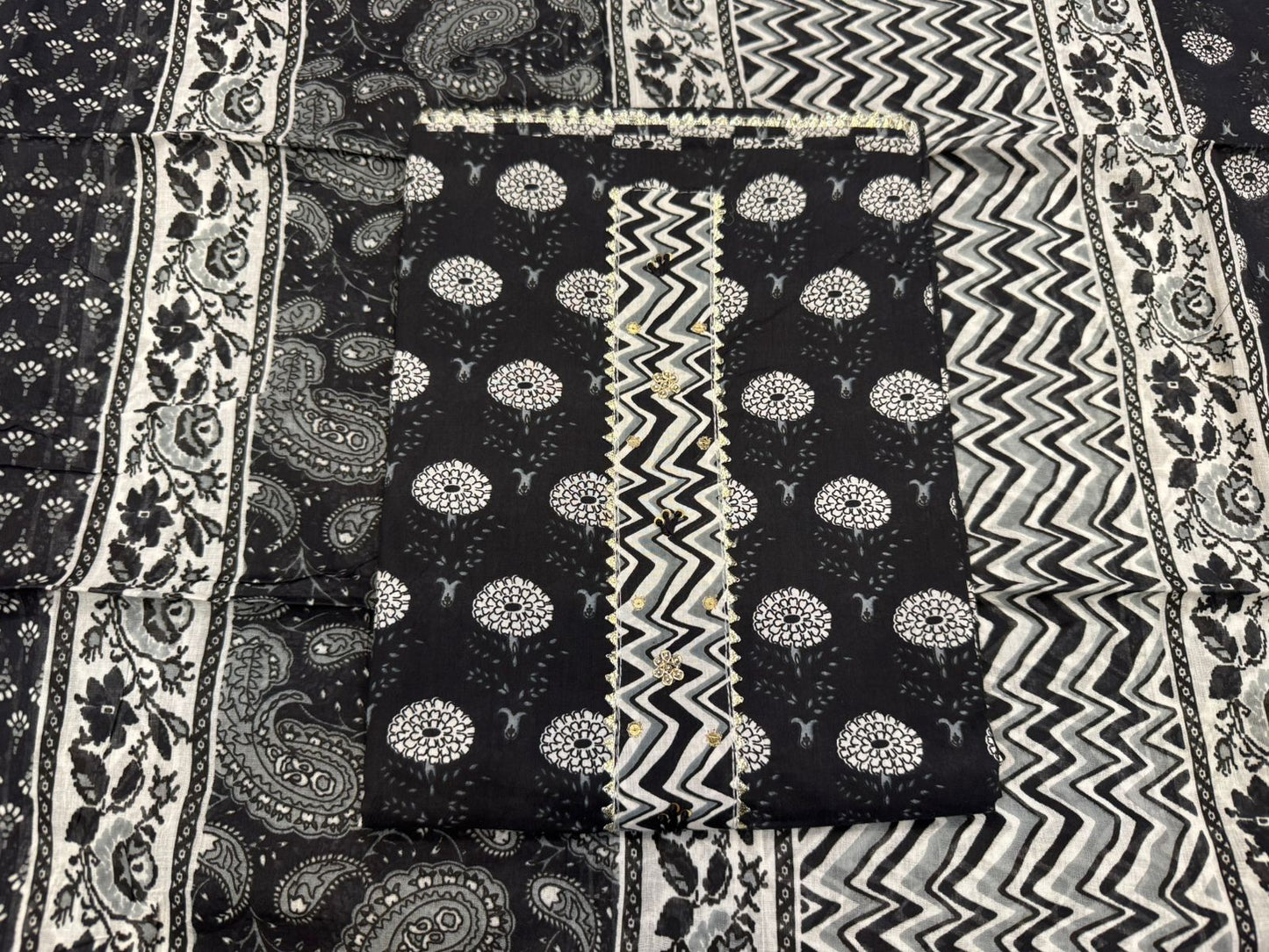 Cotton Embroidery Suit with Cotton Dupatta