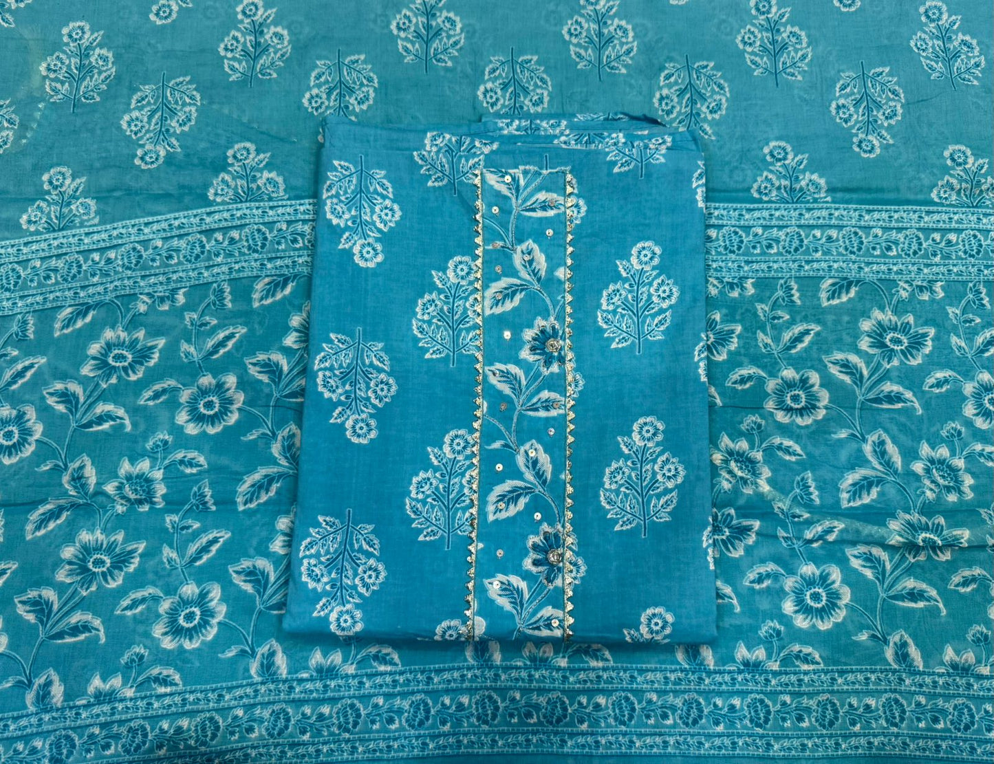 Cotton Embroidery Suit with Cotton Dupatta