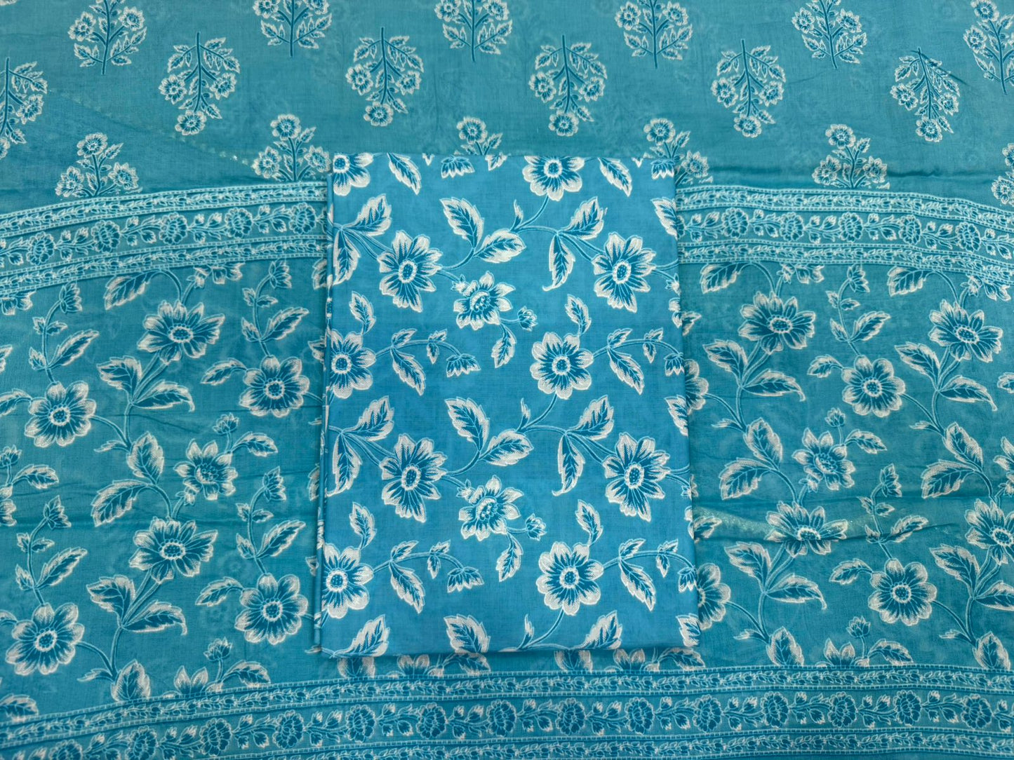 Cotton Embroidery Suit with Cotton Dupatta
