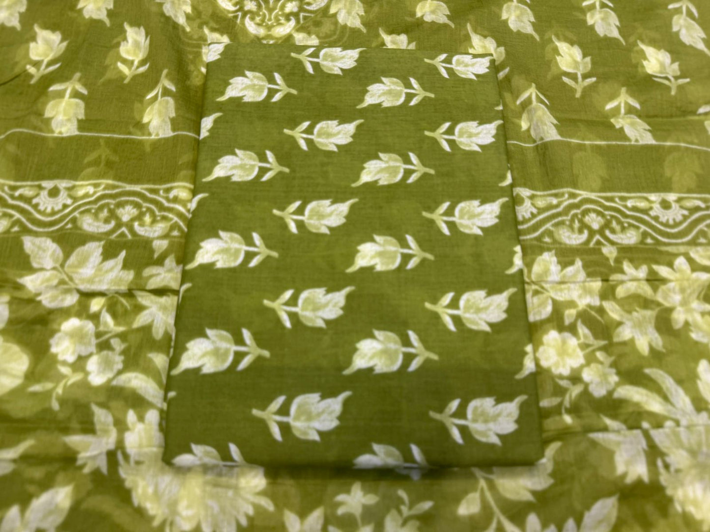 Cotton Embroidery Suit with Cotton Dupatta