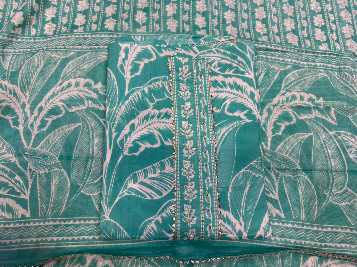 Cotton Embroidery Suit with Cotton Dupatta