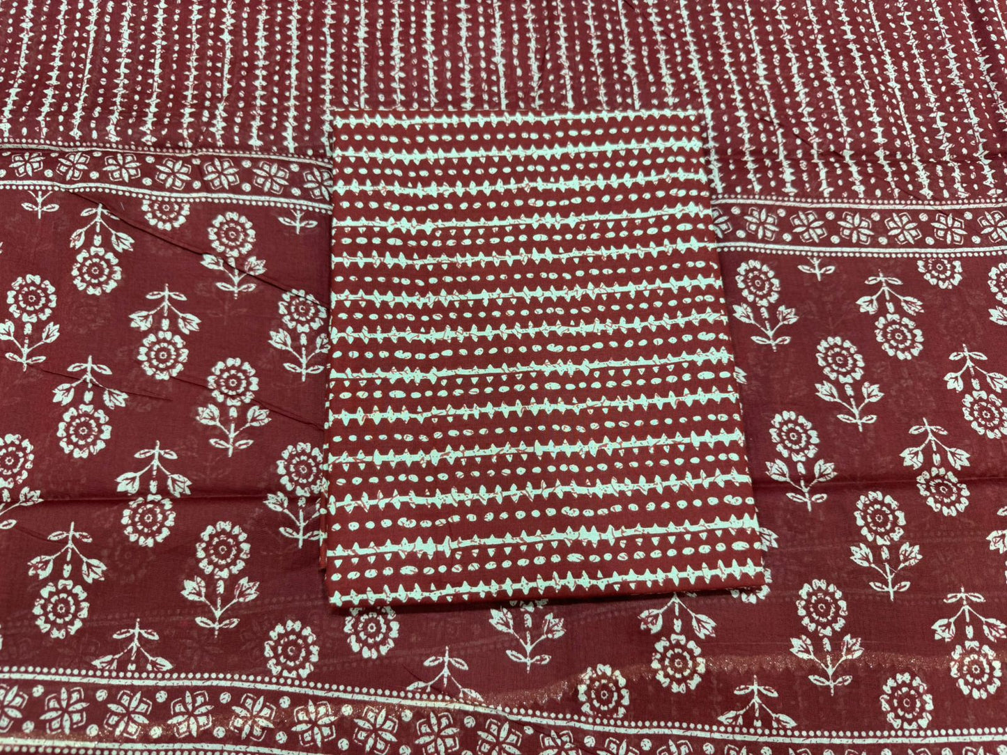 Cotton Embroidery Suit with Cotton Dupatta
