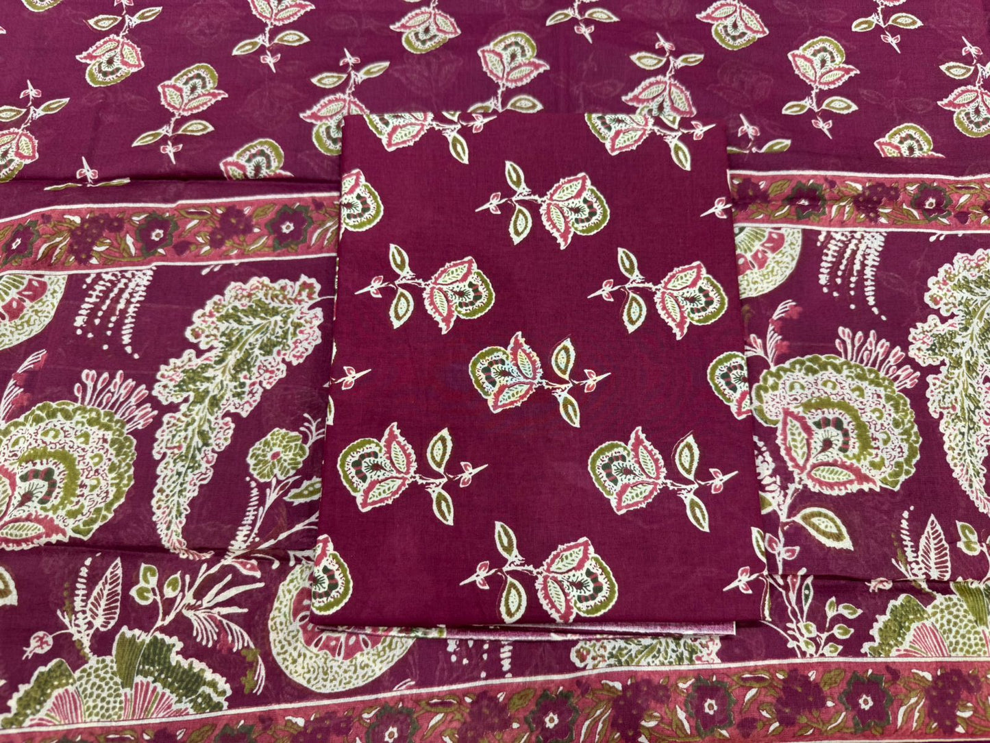 Cotton Embroidery Suit with Cotton Dupatta