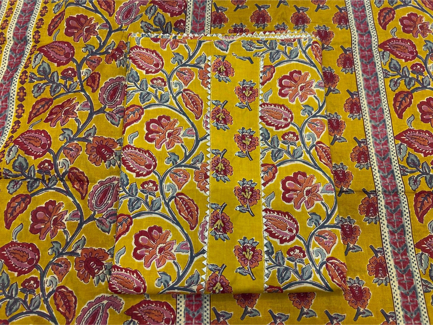 Cotton Embroidery Suit with Cotton Dupatta