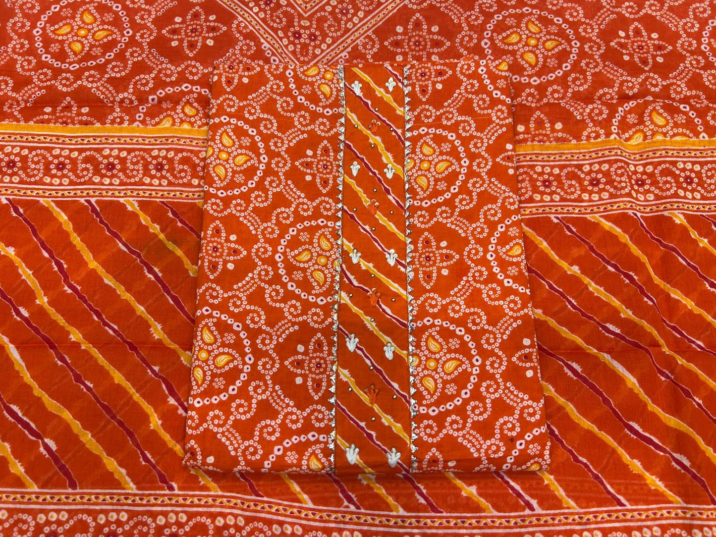 Cotton Embroidery Suit with Cotton Dupatta
