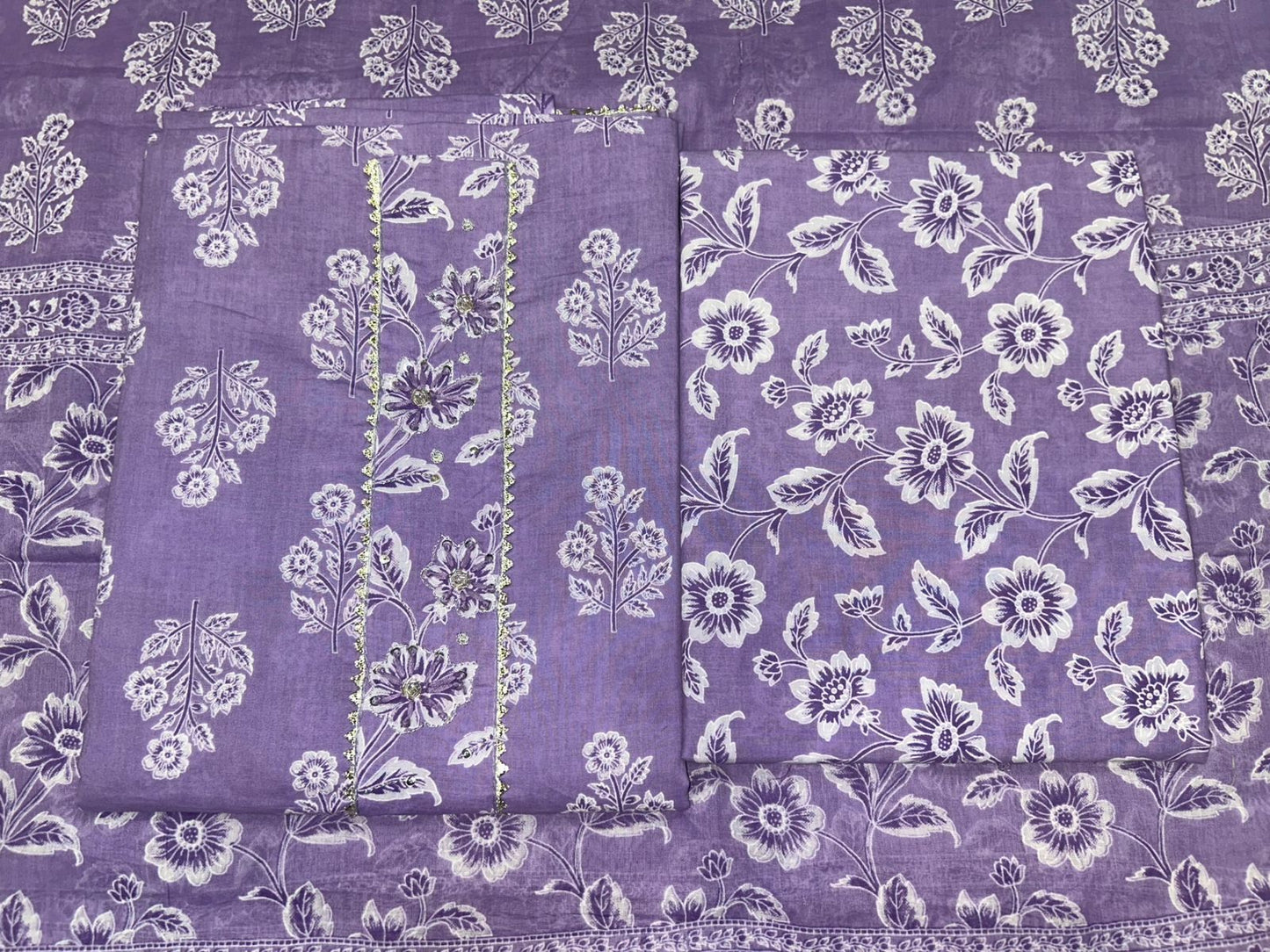 Cotton Embroidery Suit with Cotton Dupatta