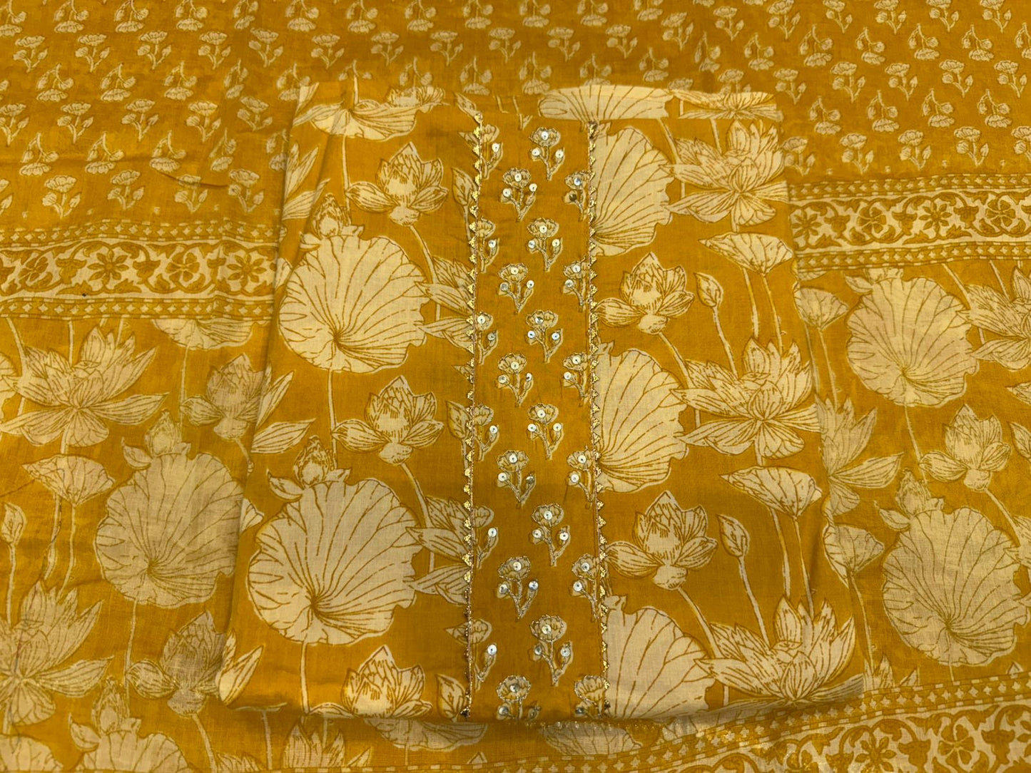 Cotton Embroidery Suit with Cotton Dupatta