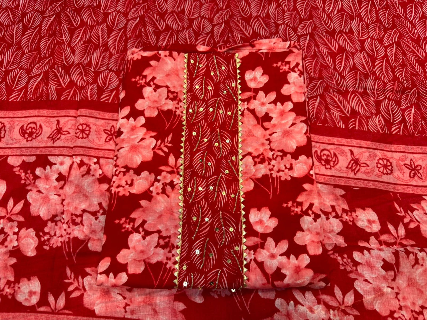 Cotton Embroidery Suit with Cotton Dupatta