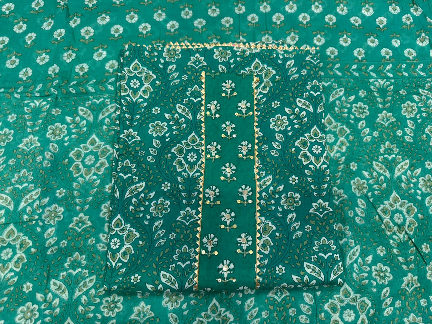 Cotton Embroidery Suit with Cotton Dupatta