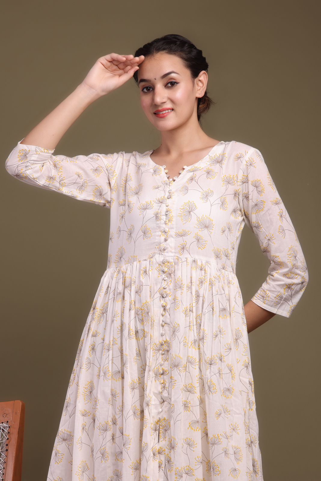 cotton printed kurti pant set