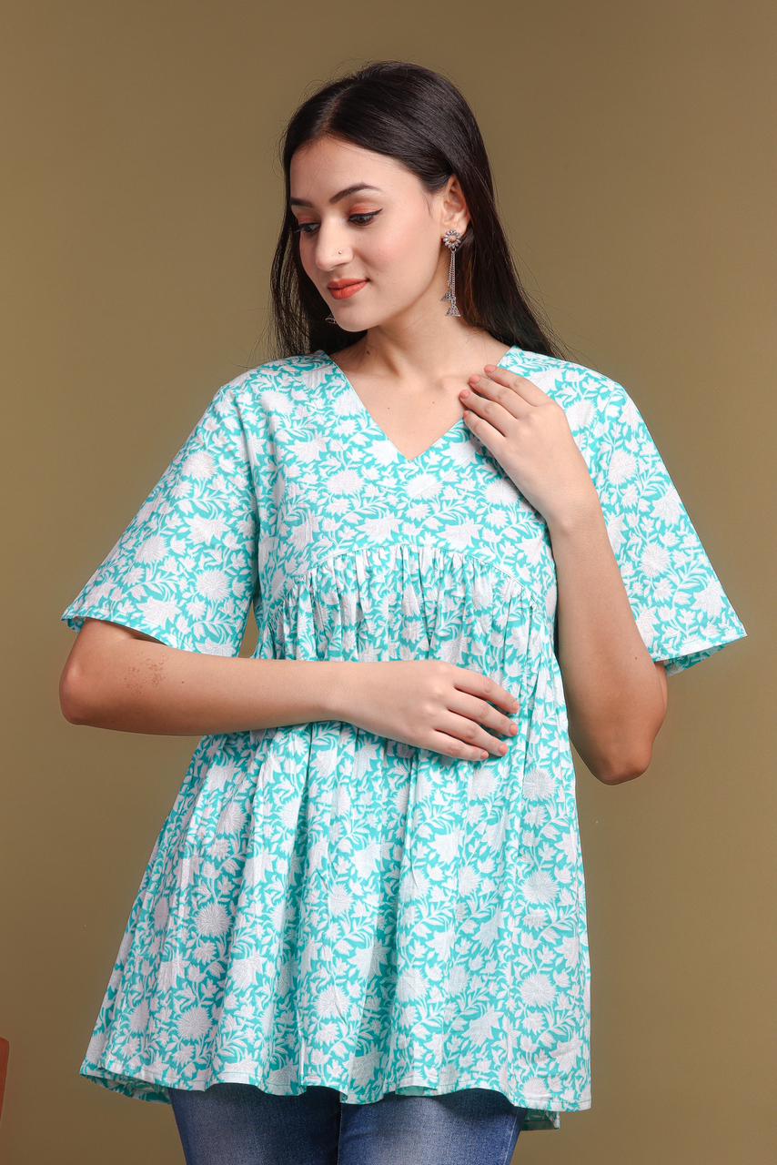 cotton printed top / dress