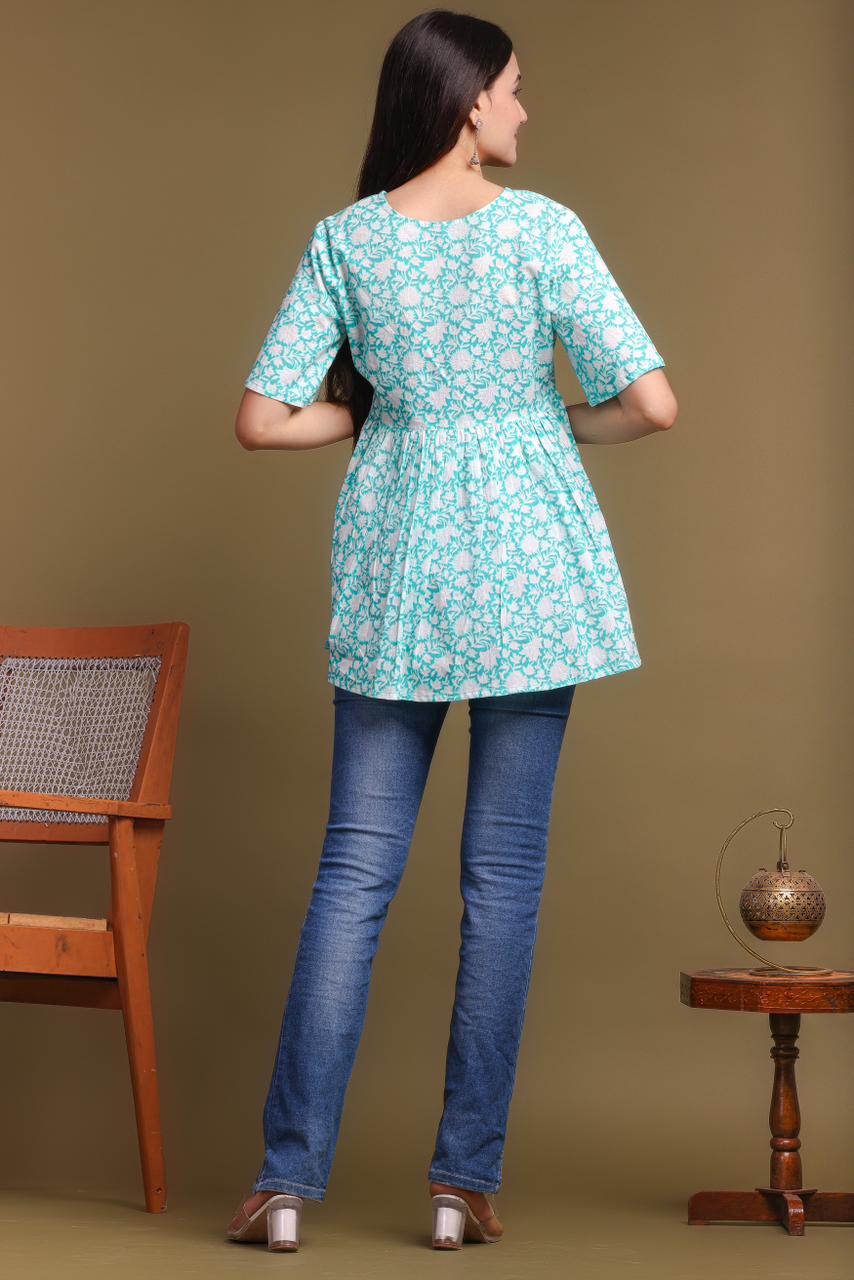cotton printed top / dress