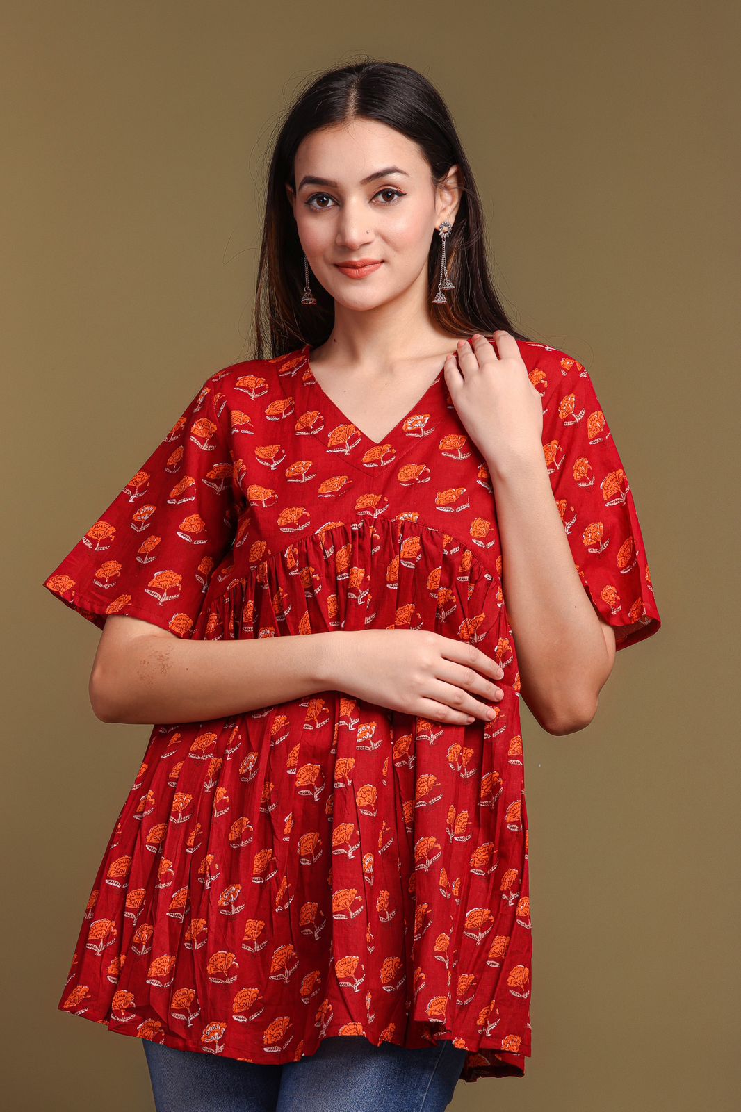 cotton printed top / dress