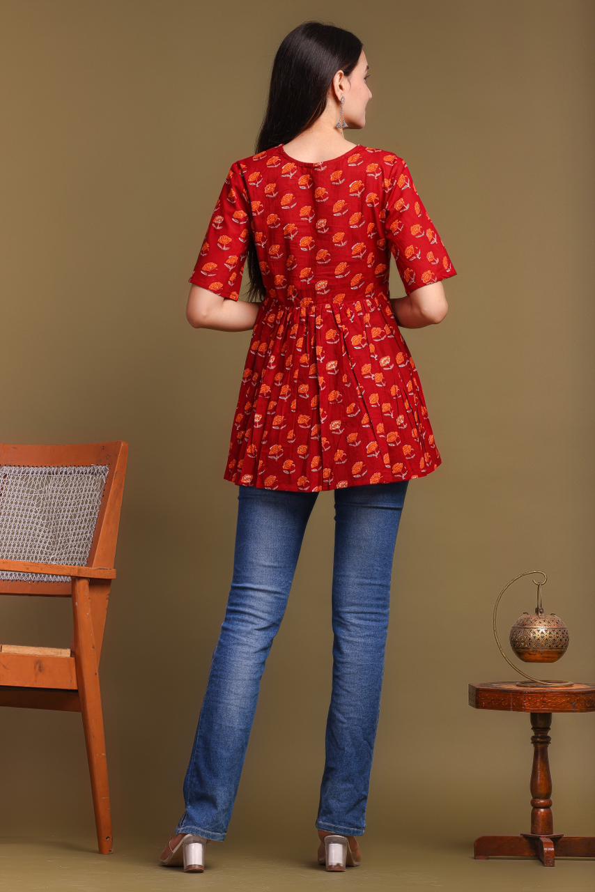 cotton printed top / dress