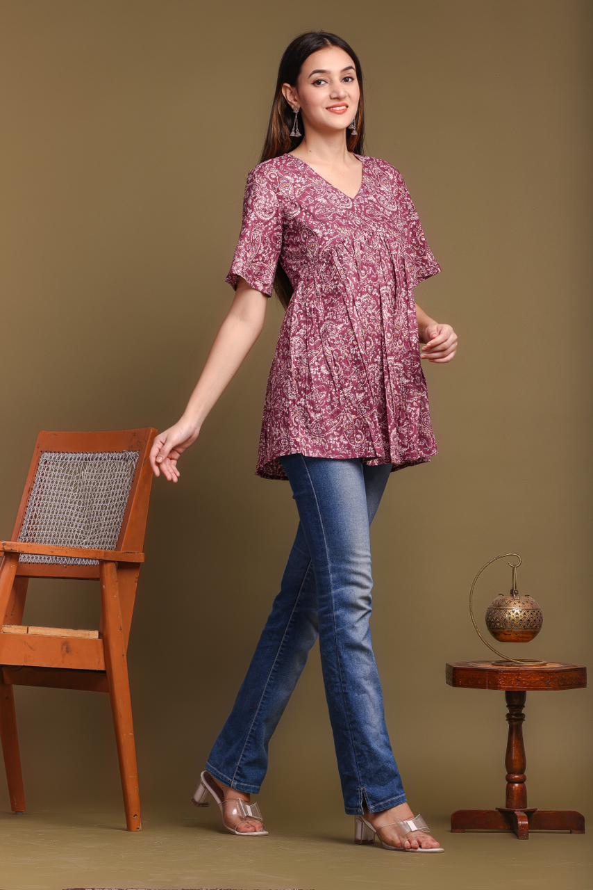 cotton printed top / dress