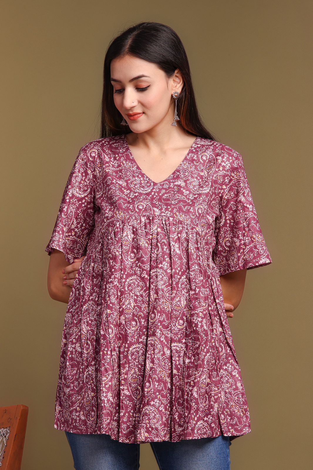 cotton printed top / dress