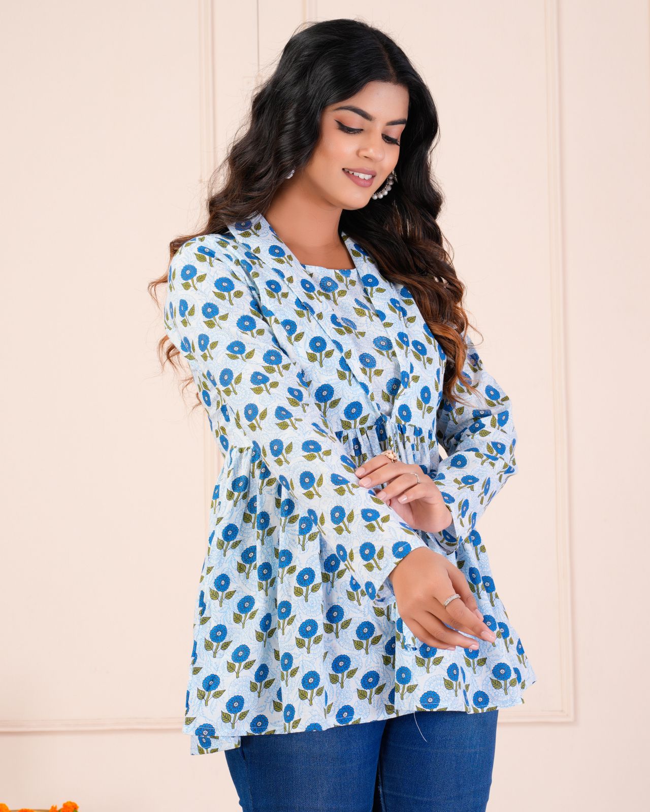 cotton printed top / dress