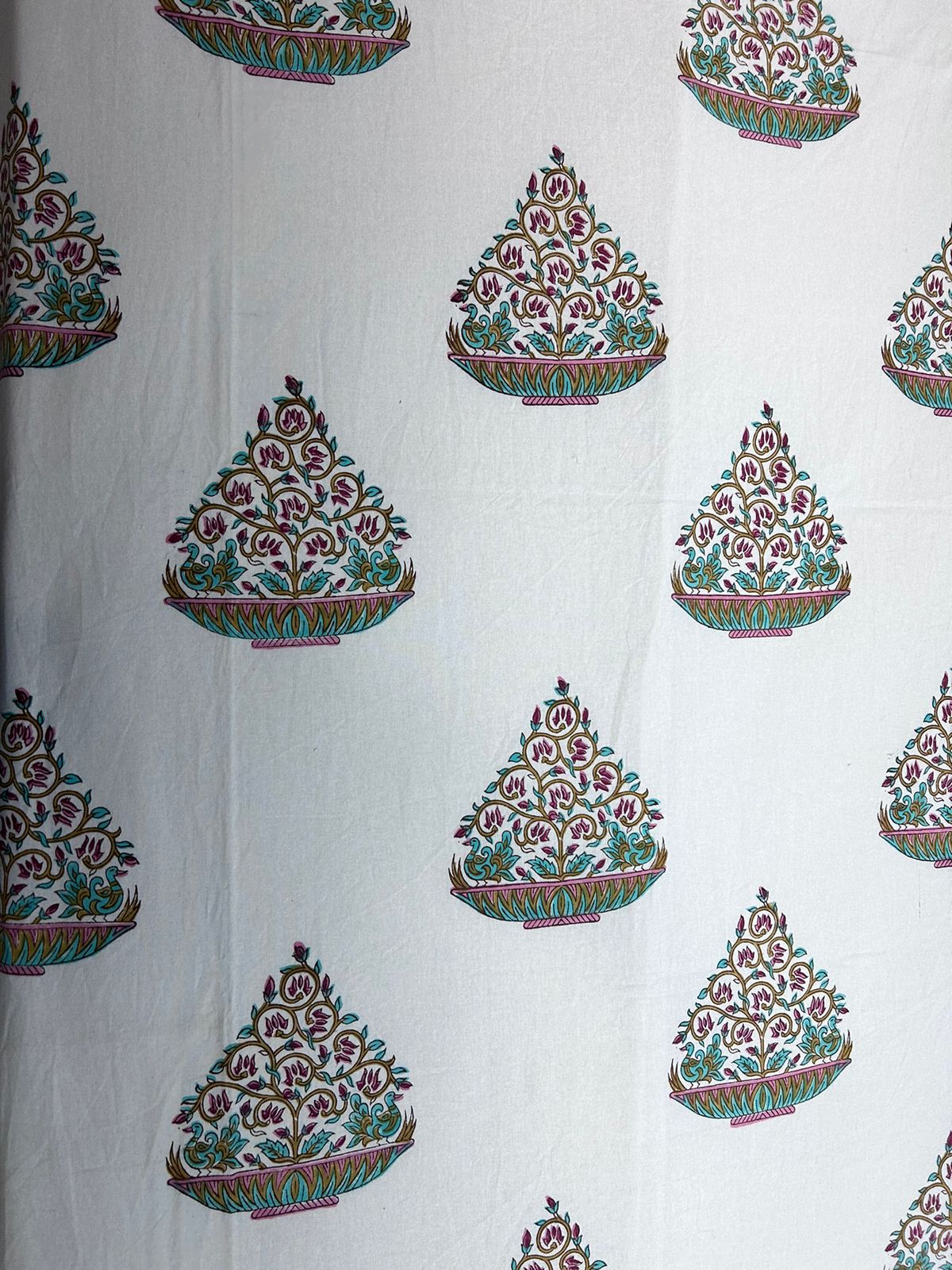hand block printed bedsheet
