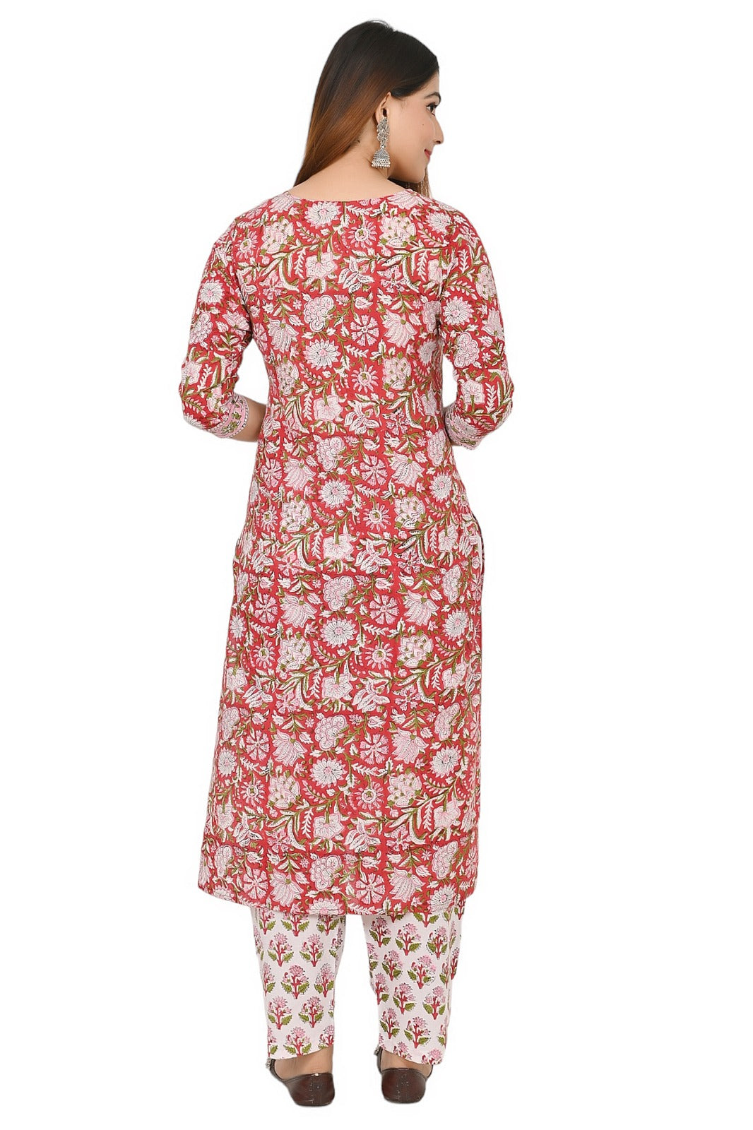 cotton printed kurti pant set