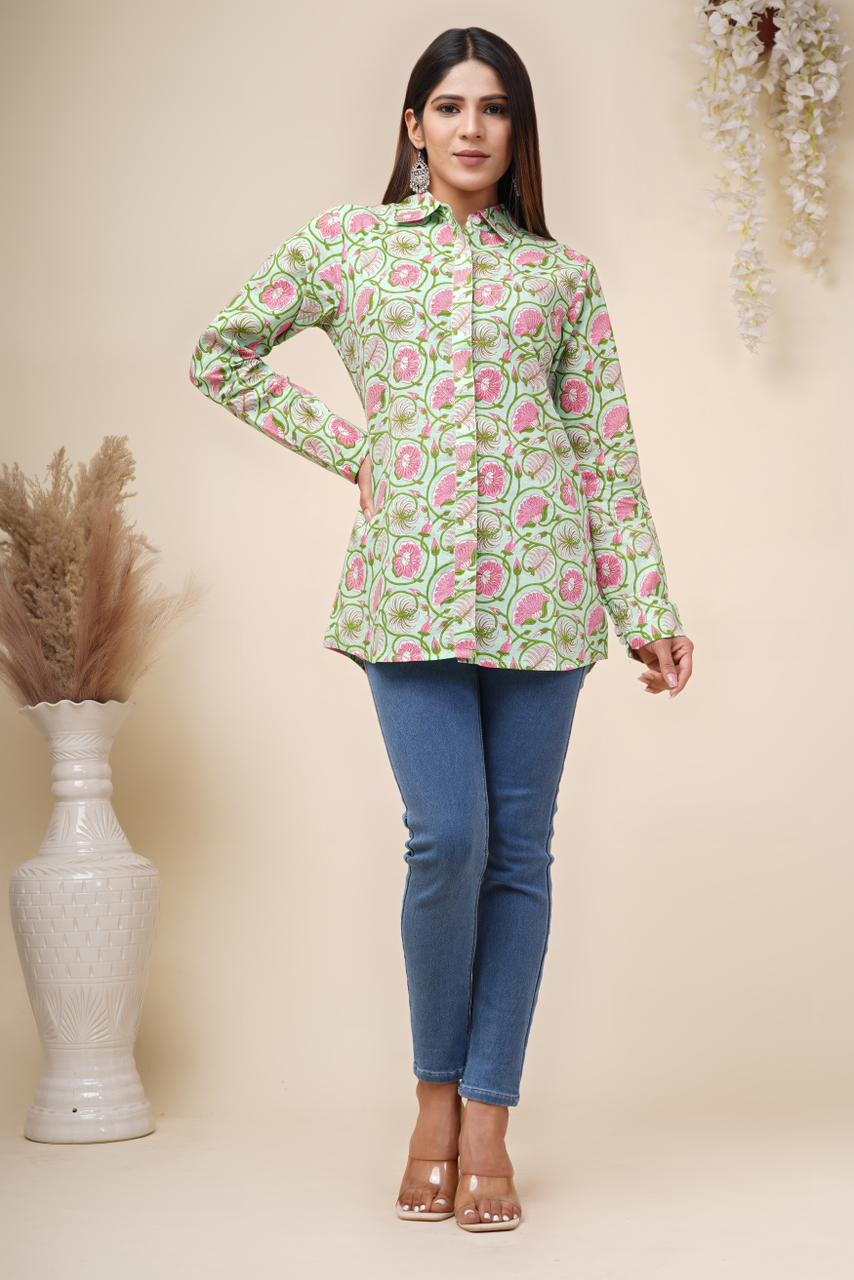 cotton printed top / dress