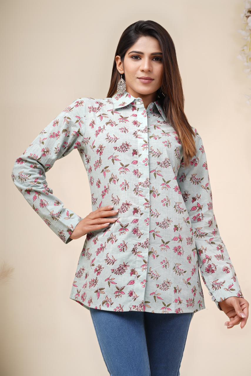 cotton printed top / dress