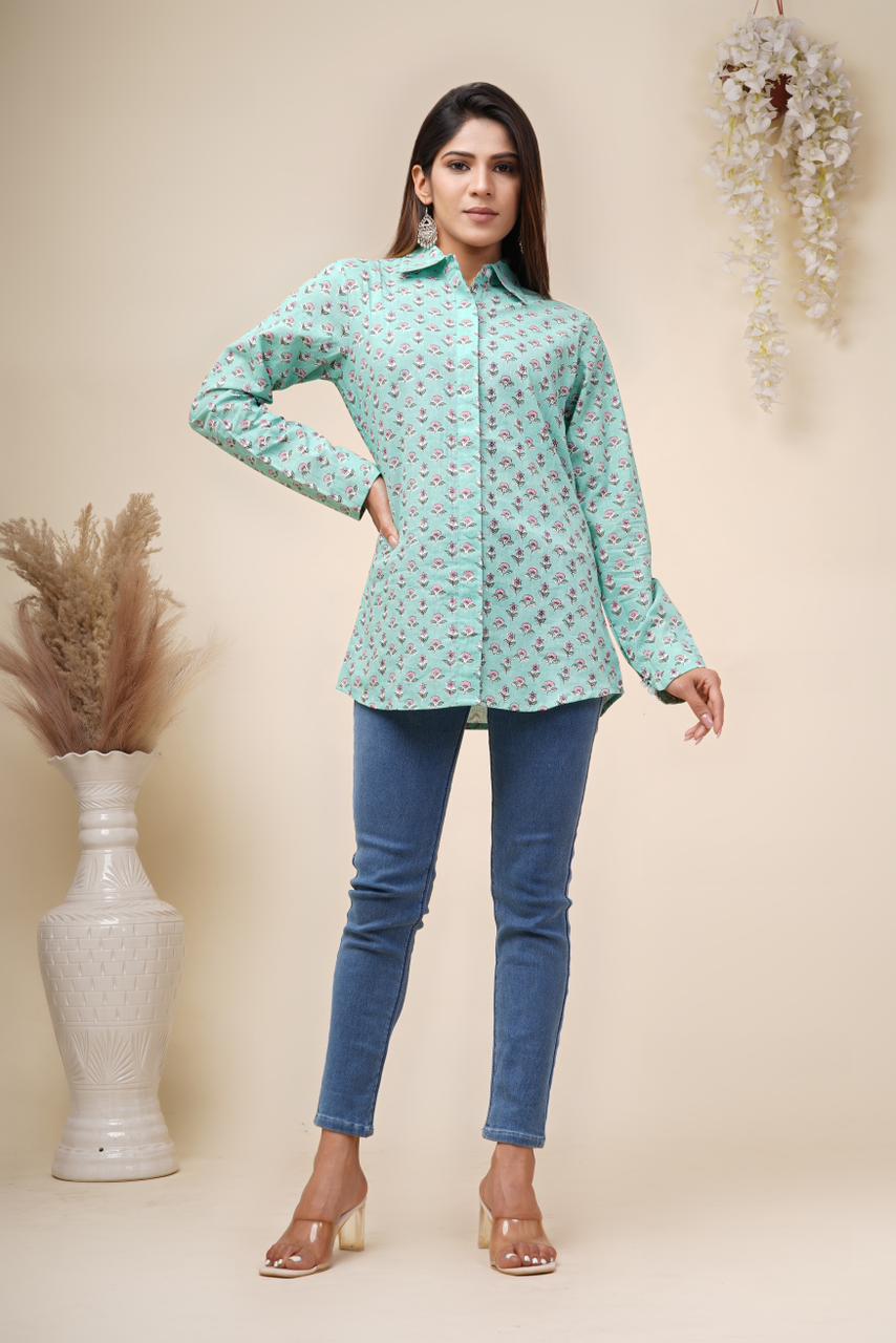 cotton printed top / dress