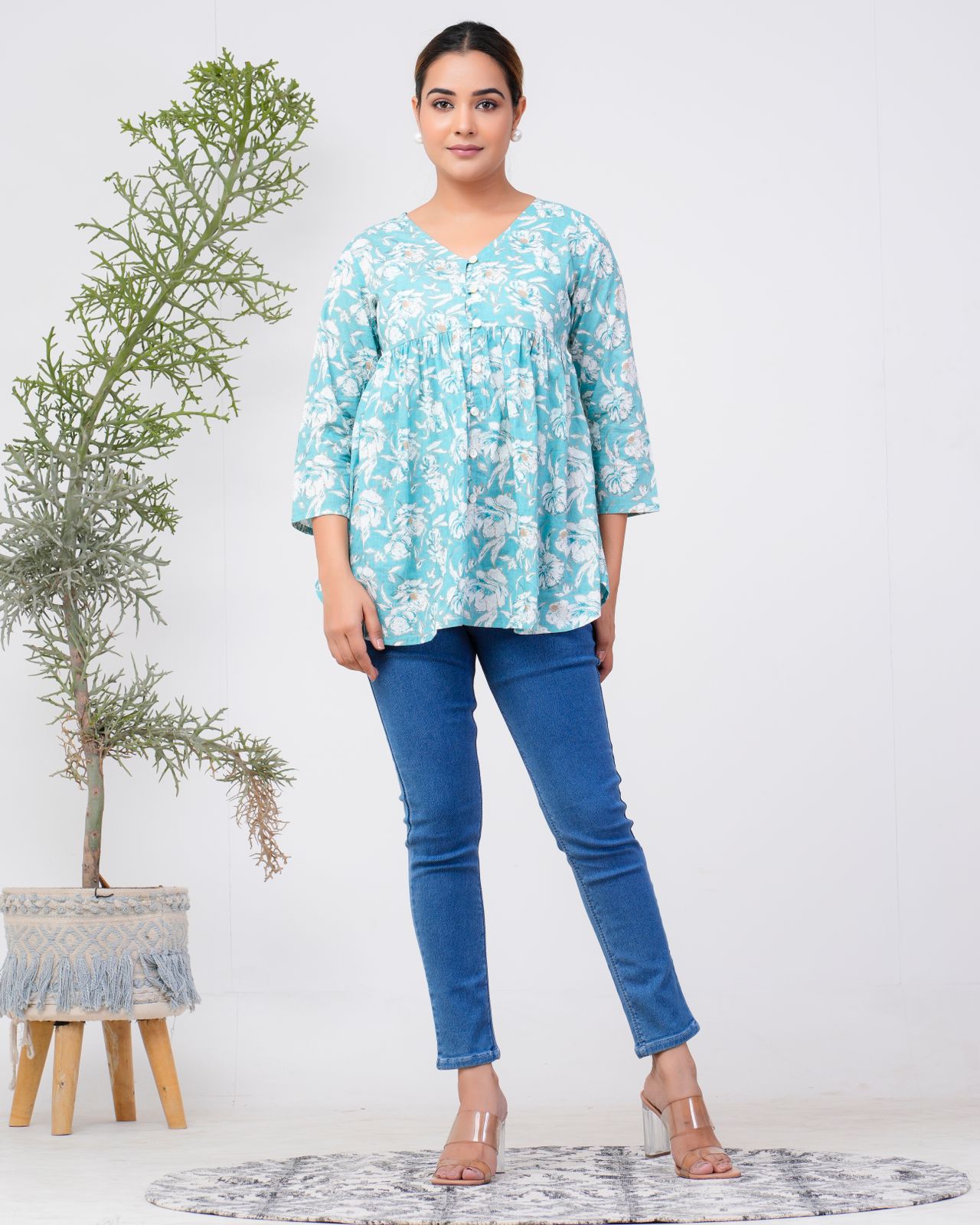 cotton printed top / dress