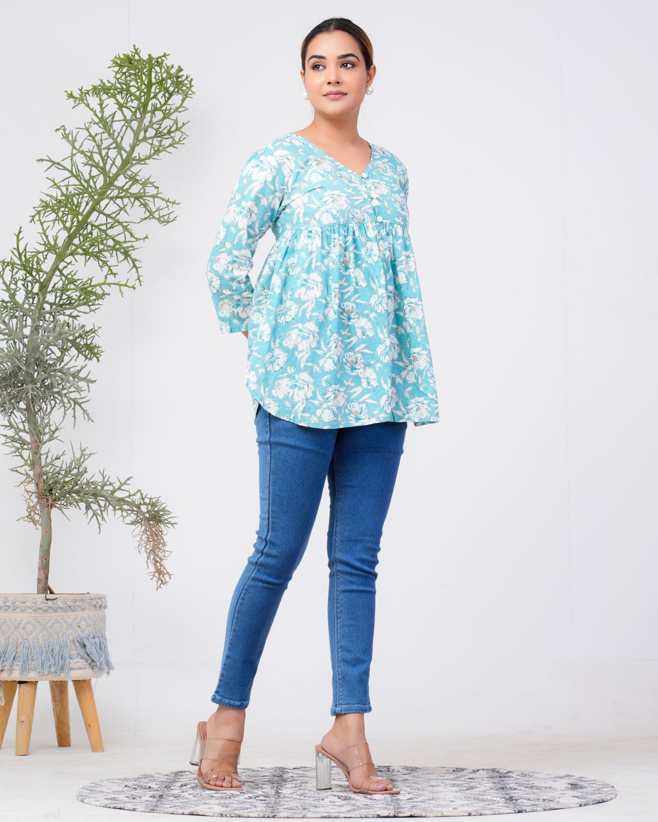 cotton printed top / dress