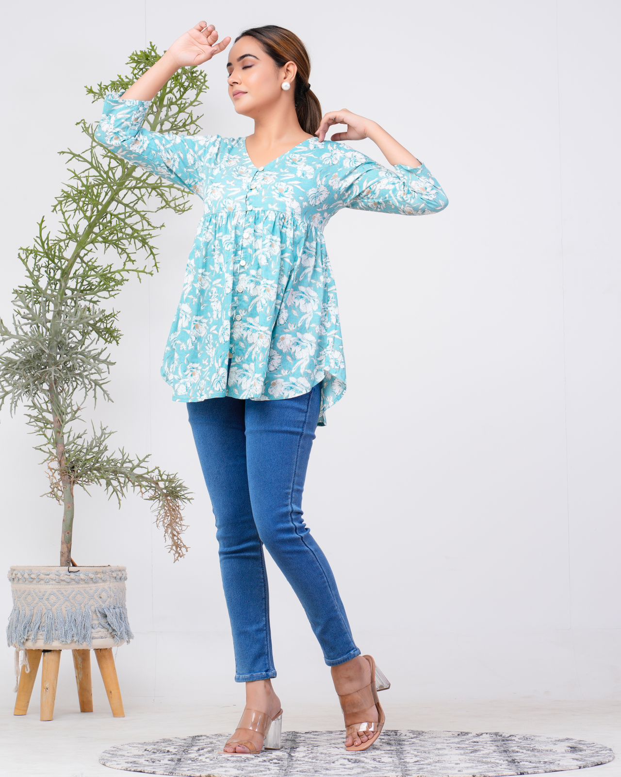 cotton printed top / dress