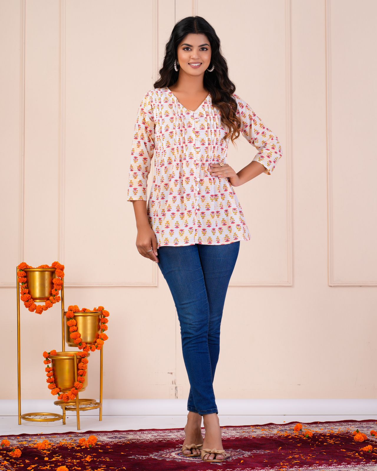 cotton printed top / dress