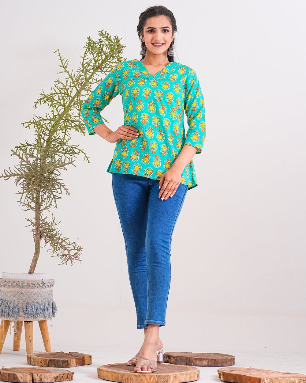 cotton printed top / dress