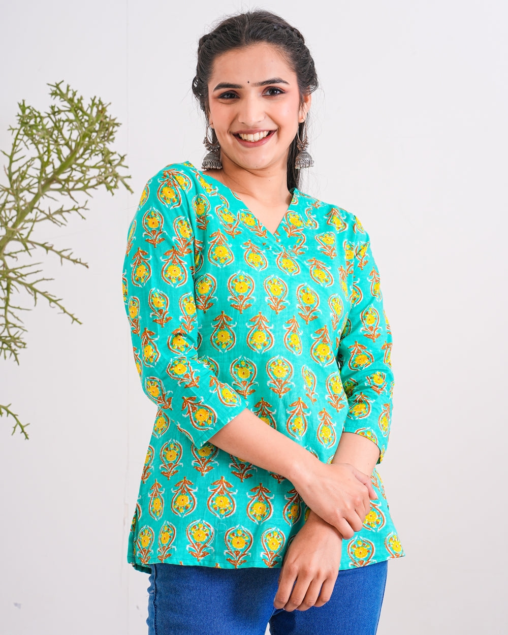 cotton printed top / dress
