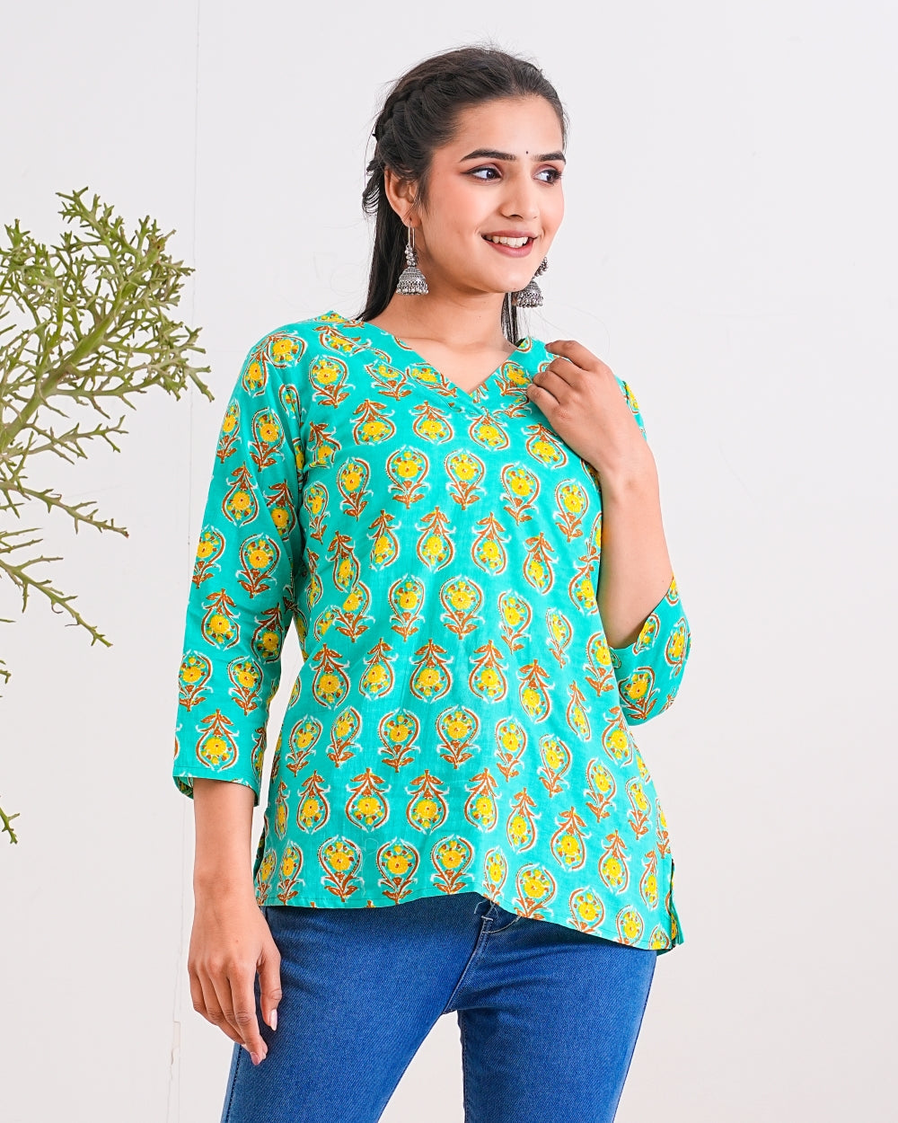 cotton printed top / dress