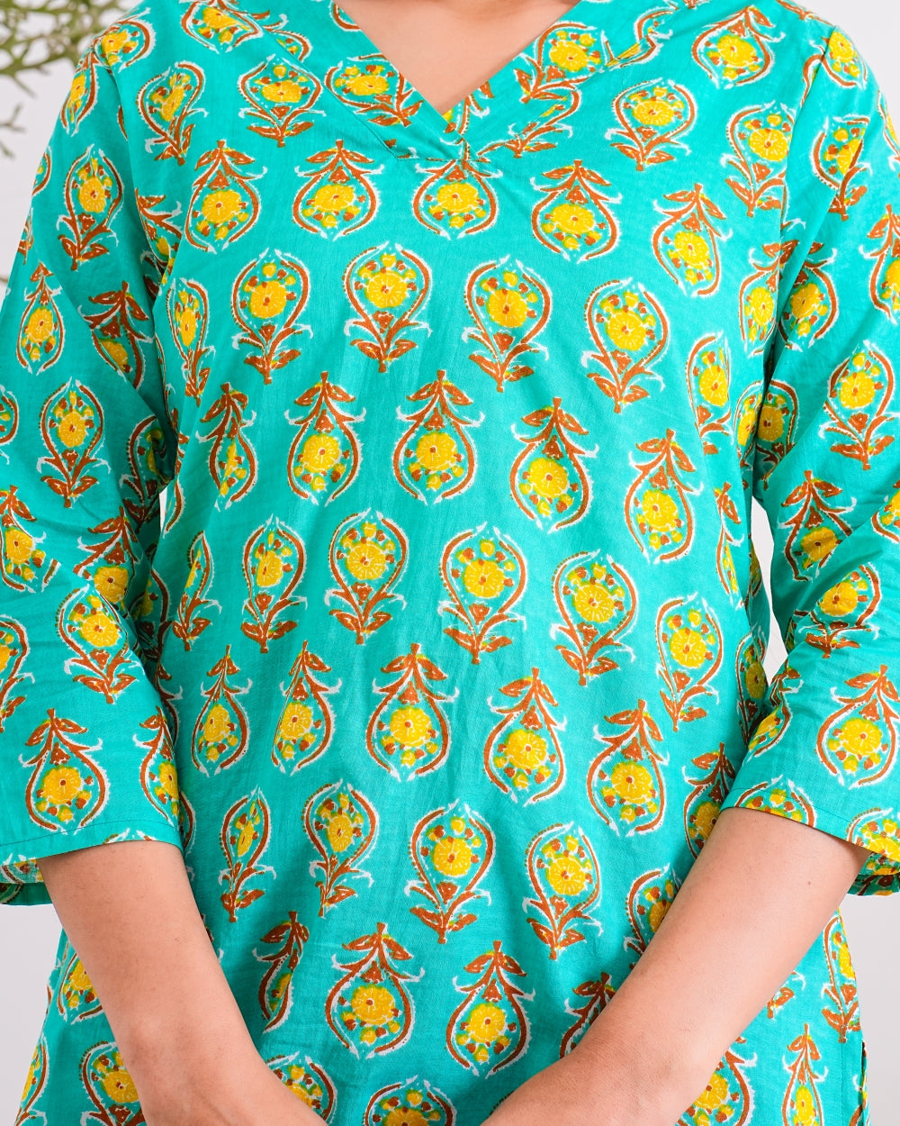 cotton printed top / dress