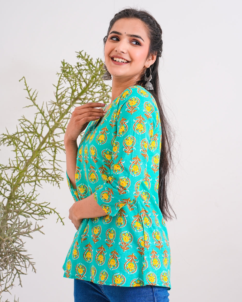 cotton printed top / dress