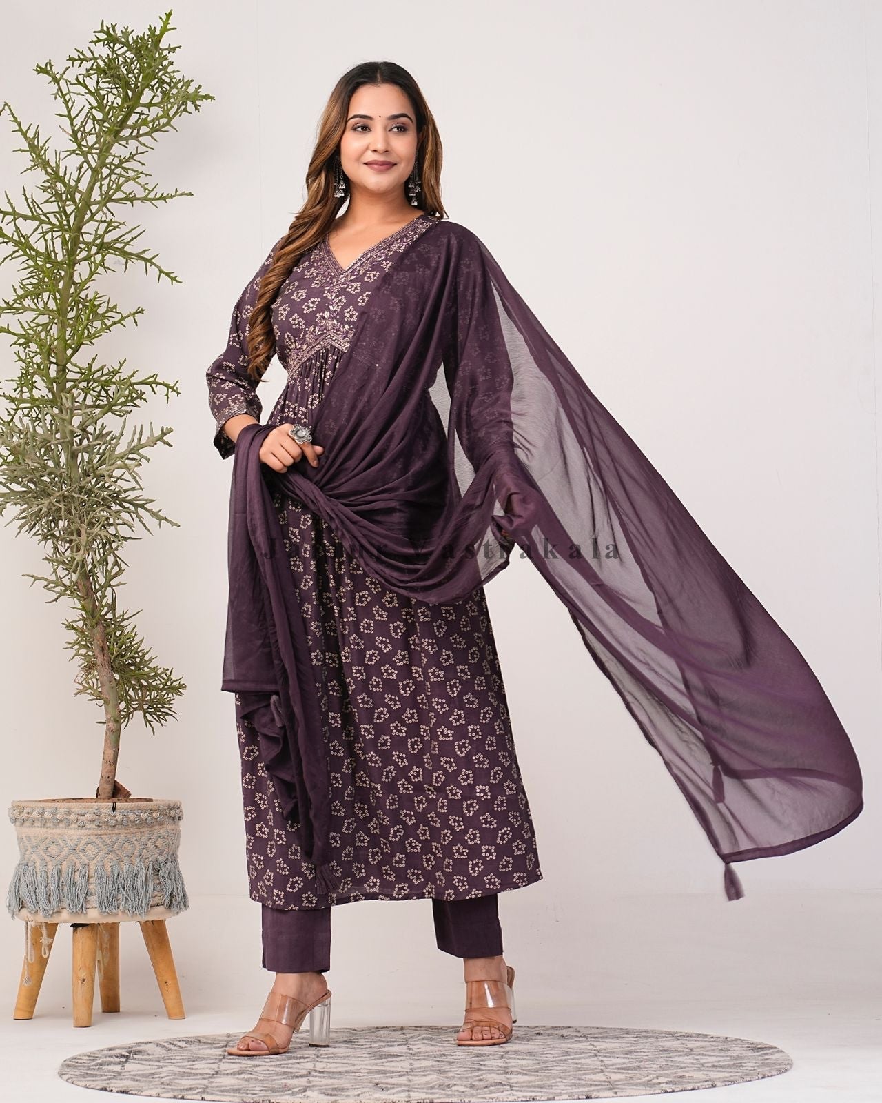 muslin silk suit