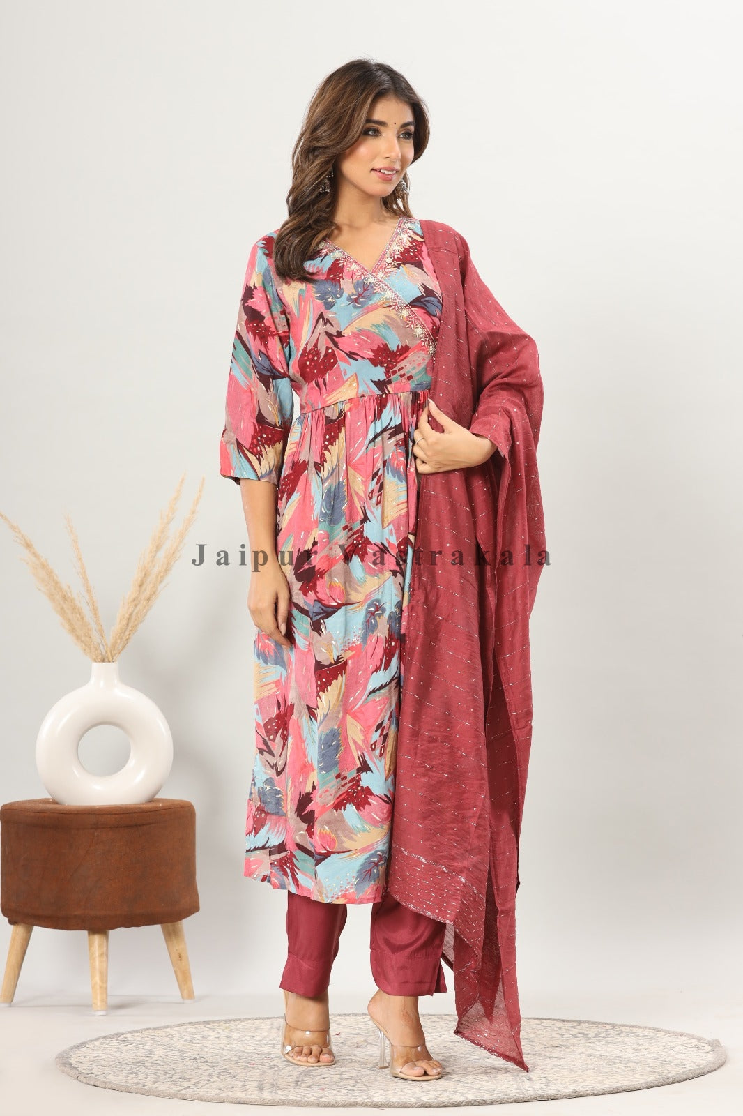 muslin silk suit