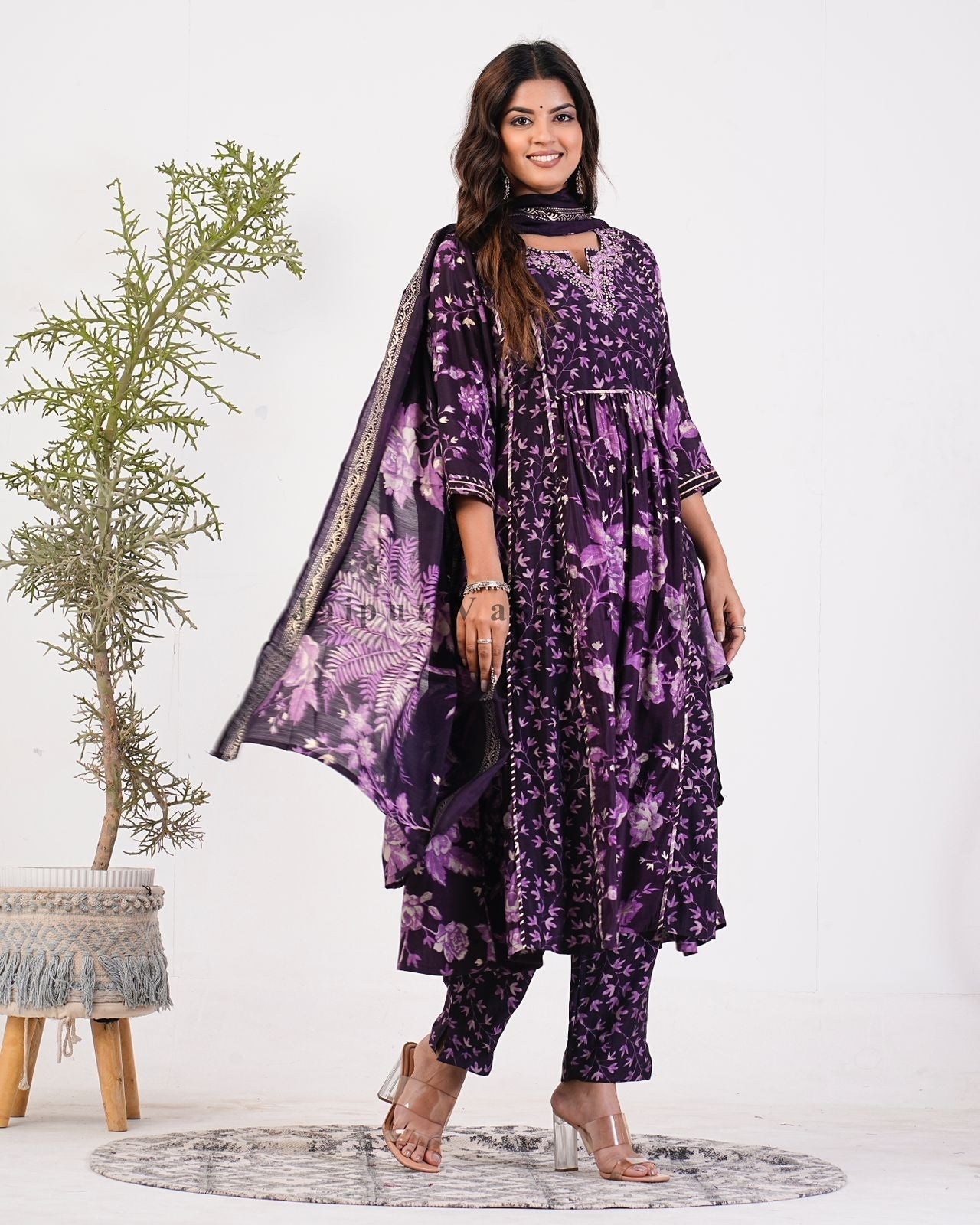 muslin silk suit
