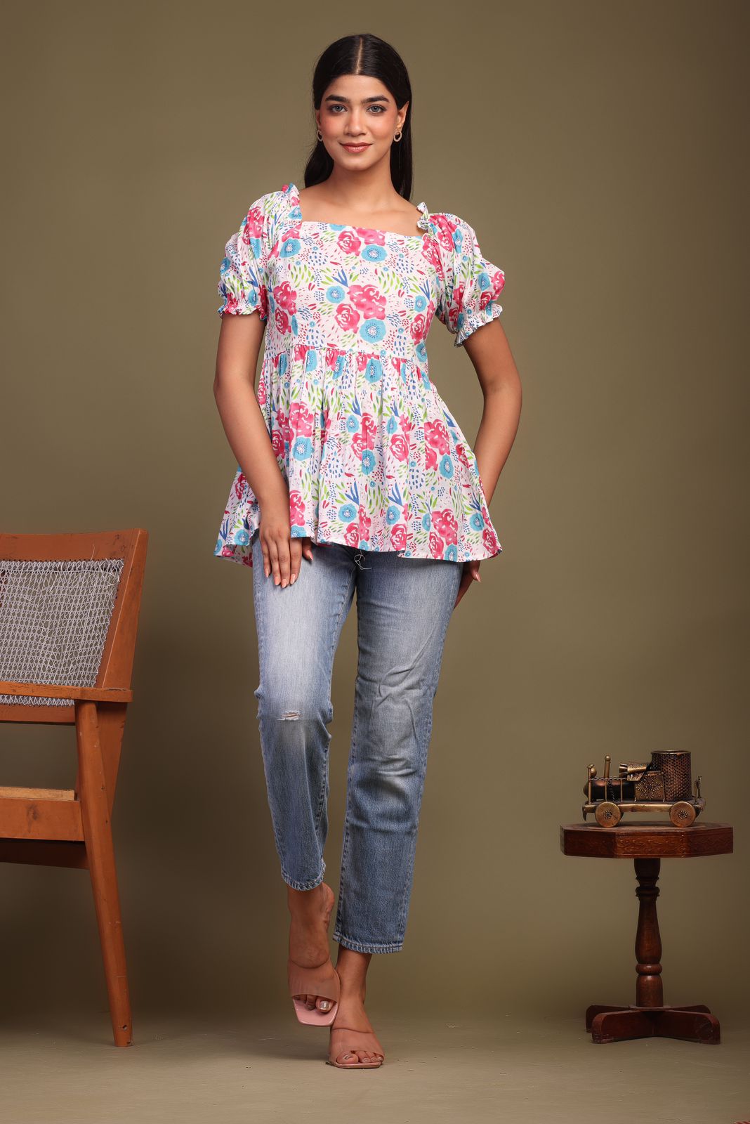 cotton printed top / dress