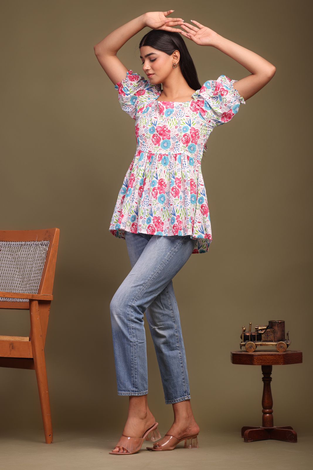 cotton printed top / dress