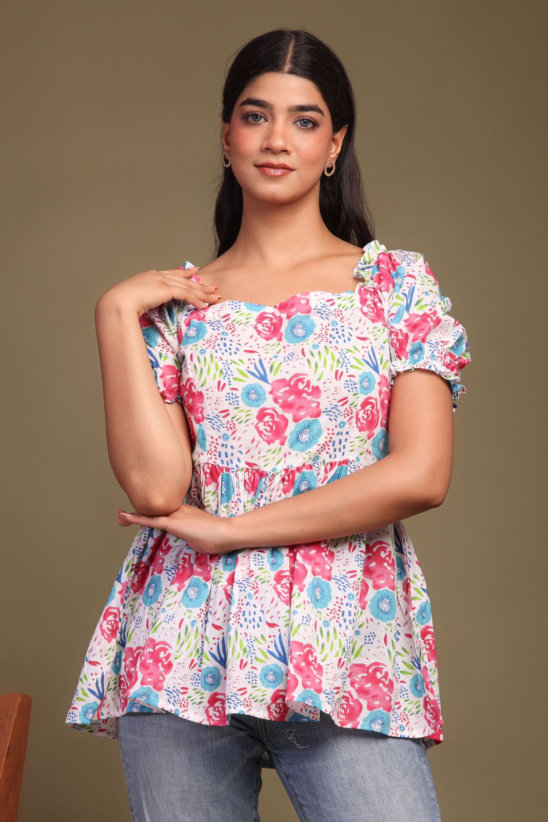 cotton printed top / dress