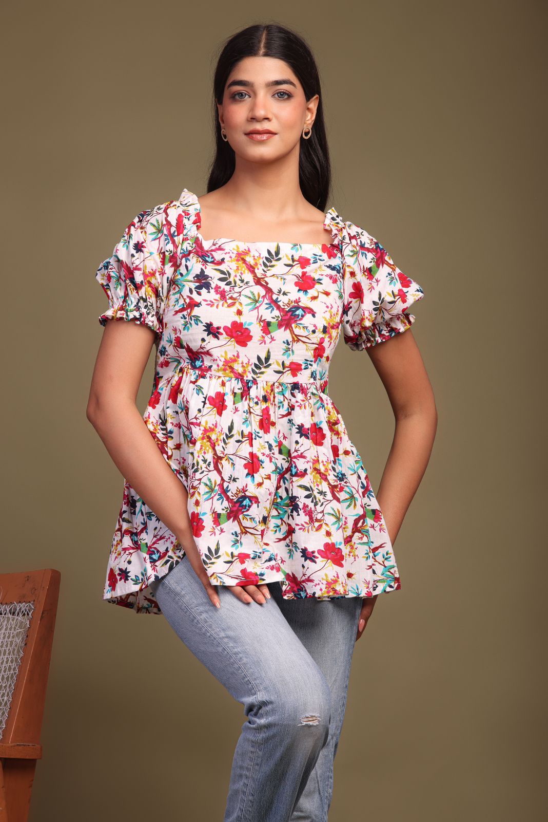 cotton printed top / dress