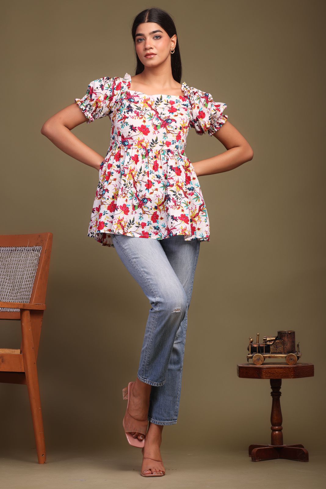 cotton printed top / dress