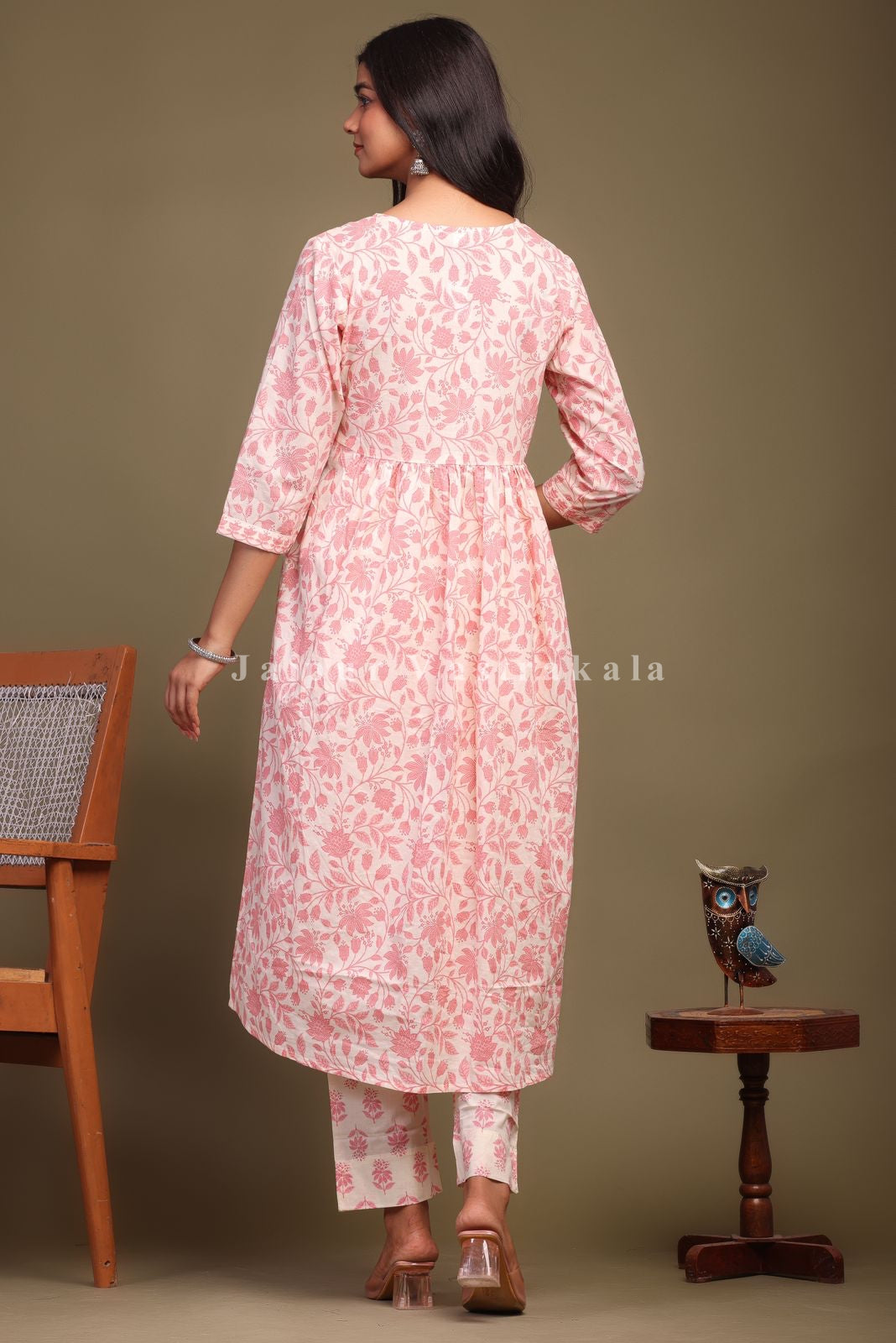 cotton printed kurti pant set