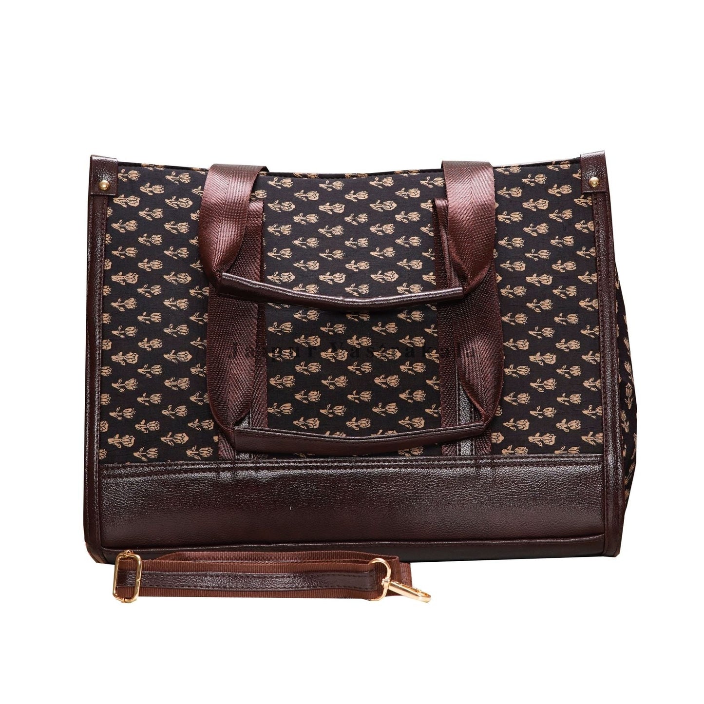 Black Booti Leather Finish Laptop Bag