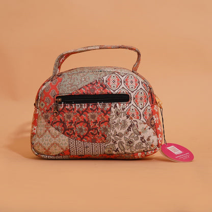 Orange Patchwork Cotton Belt Sling Bag
