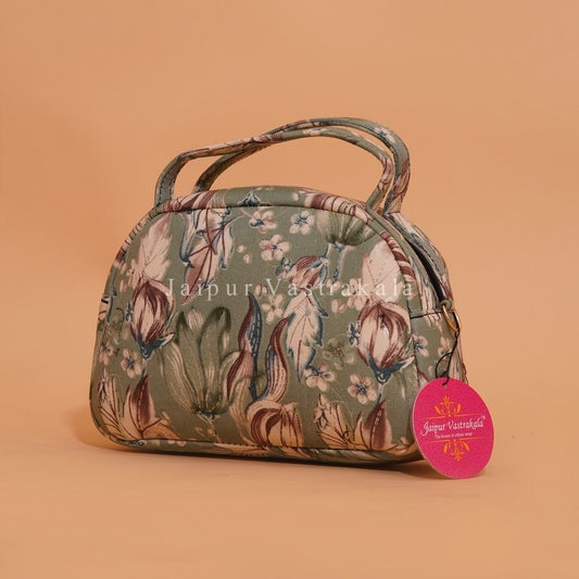 Pista Green Cotton Belt Sling Bag