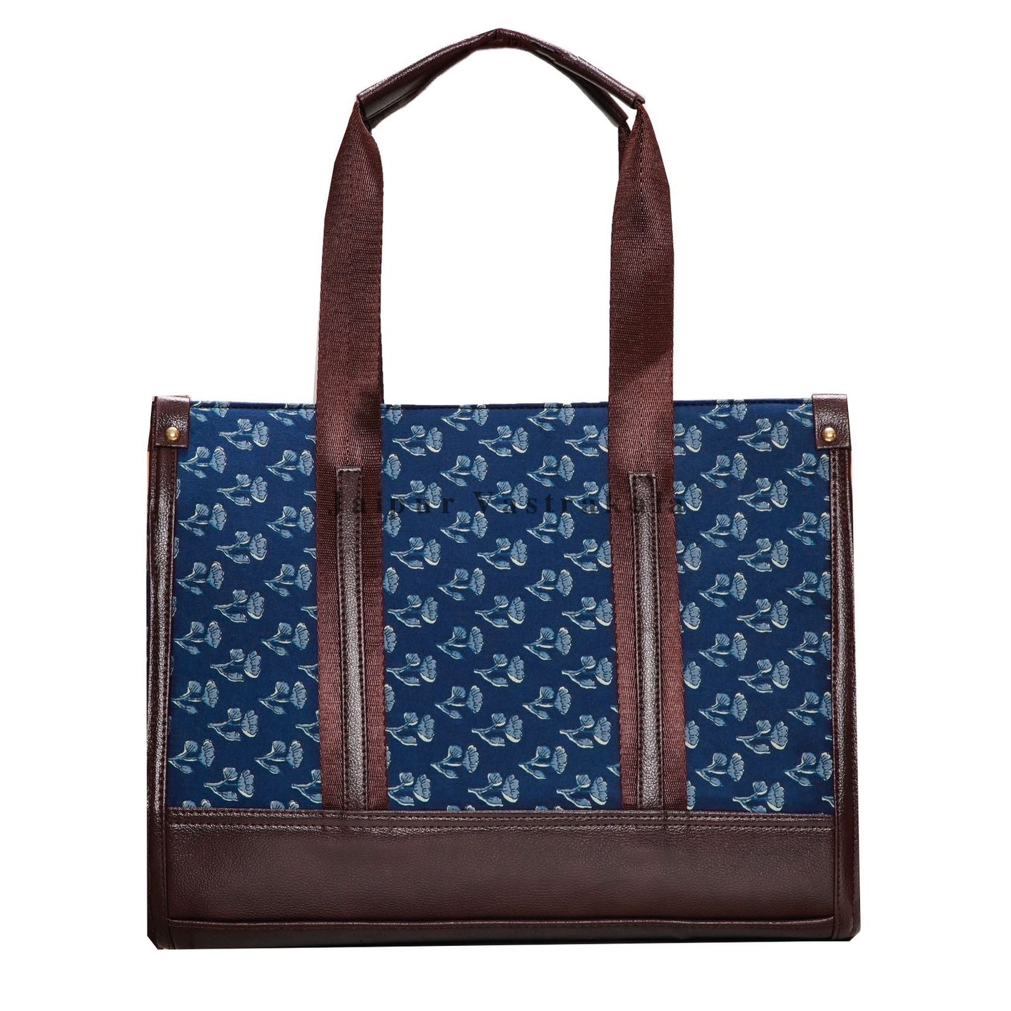 Indigo Booti Leather Finish Laptop Bag